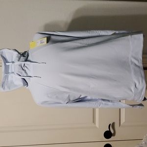 All In Motion Women's Light Blue Funnel Neck Tunic Top W/Pockets Size LARGE NEW